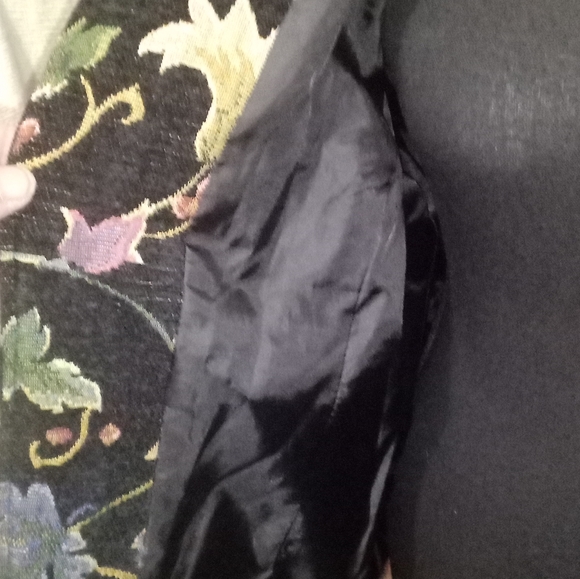 🍁🌿EUC FLORAL TAPESTRY WOVEN OPEN BLAZER DRESS JACKET DRESS CARDIGAN LADIES XL - Picture 6 of 7